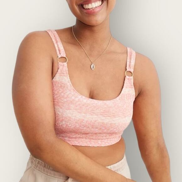 NWT | Aerie | Seamless Ring Longline Bralette | Beach Peach | Medium - Picture 1 of 16